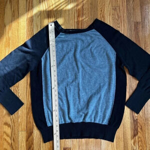 Black and grey knit top